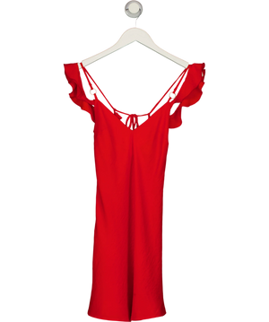 Salsi Red Mini Dress Ruffle UK S