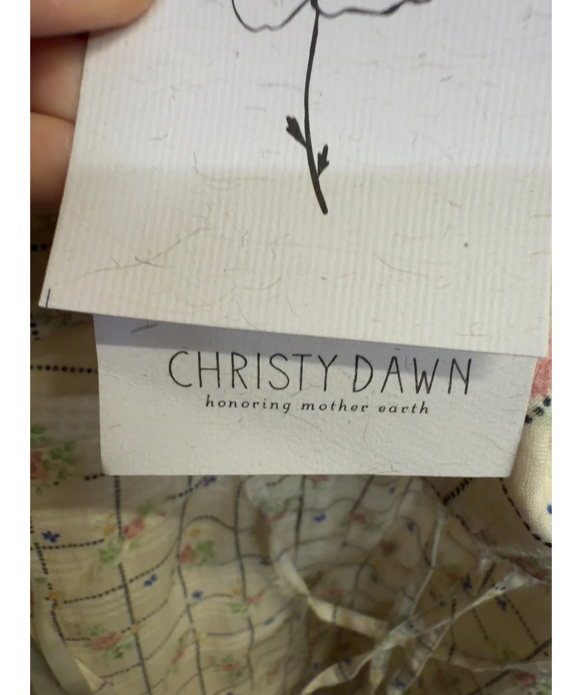 Christy Dawn Cream The Dessa Dress, size UK S — detail