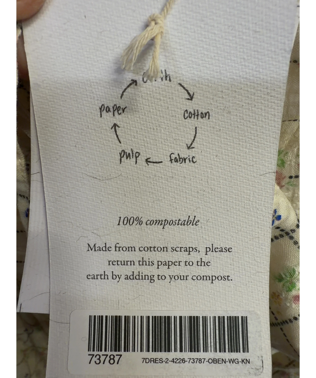 Christy Dawn Cream The Dessa Dress, size UK S — label