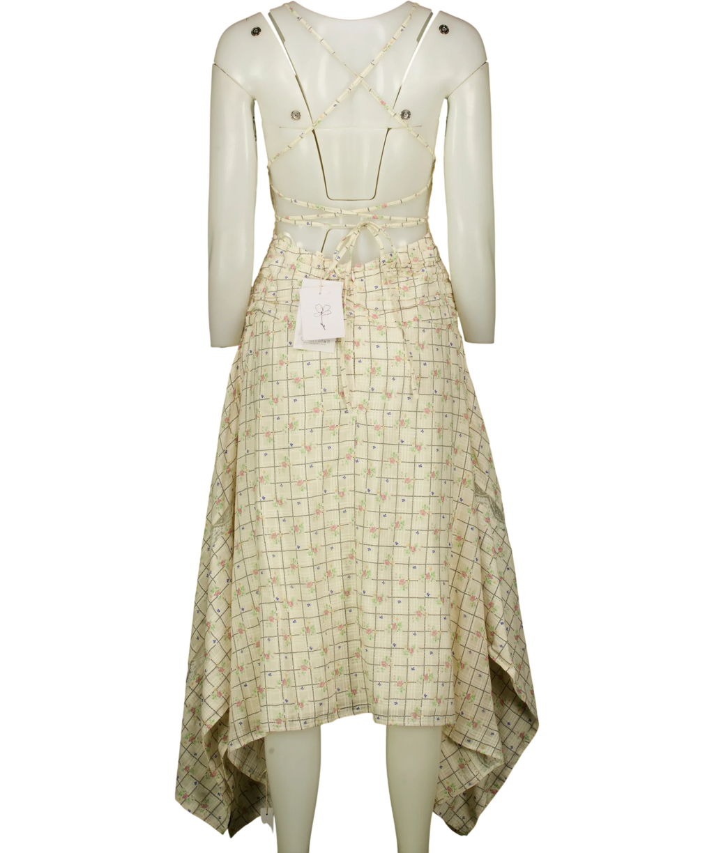 Christy Dawn Cream The Dessa Dress, size UK S — back