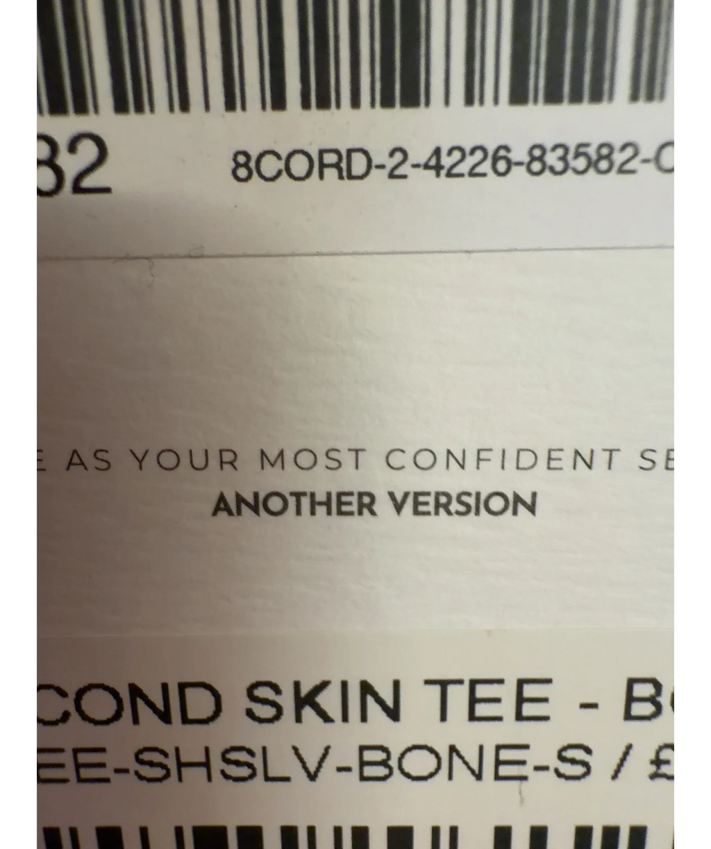 Another Version Cream 2-piece Second Skin Tee Cream Activewear Set, size UK S — detail