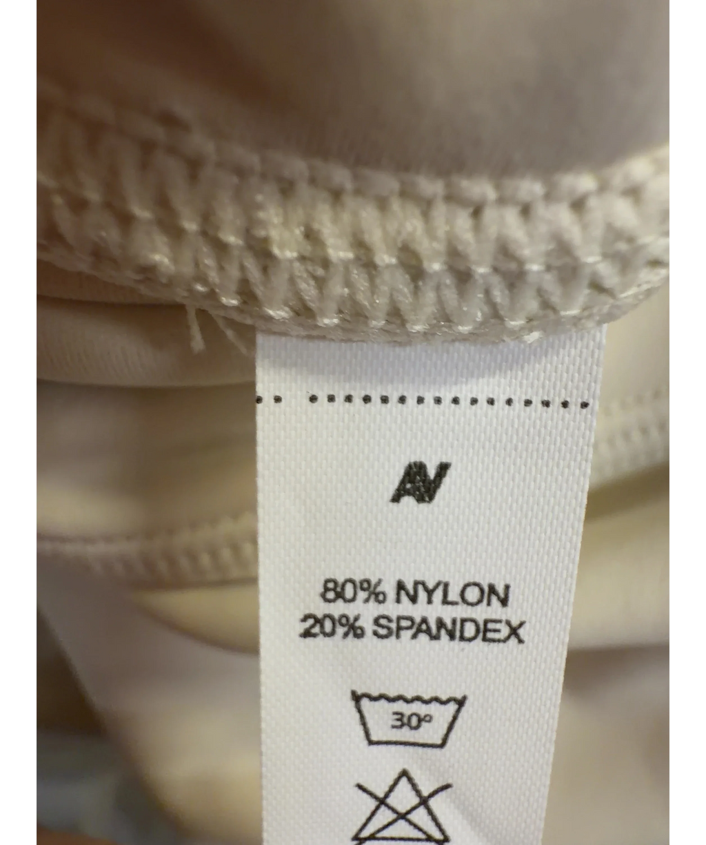 Another Version Cream 2-piece Second Skin Tee Cream Activewear Set, size UK S — label