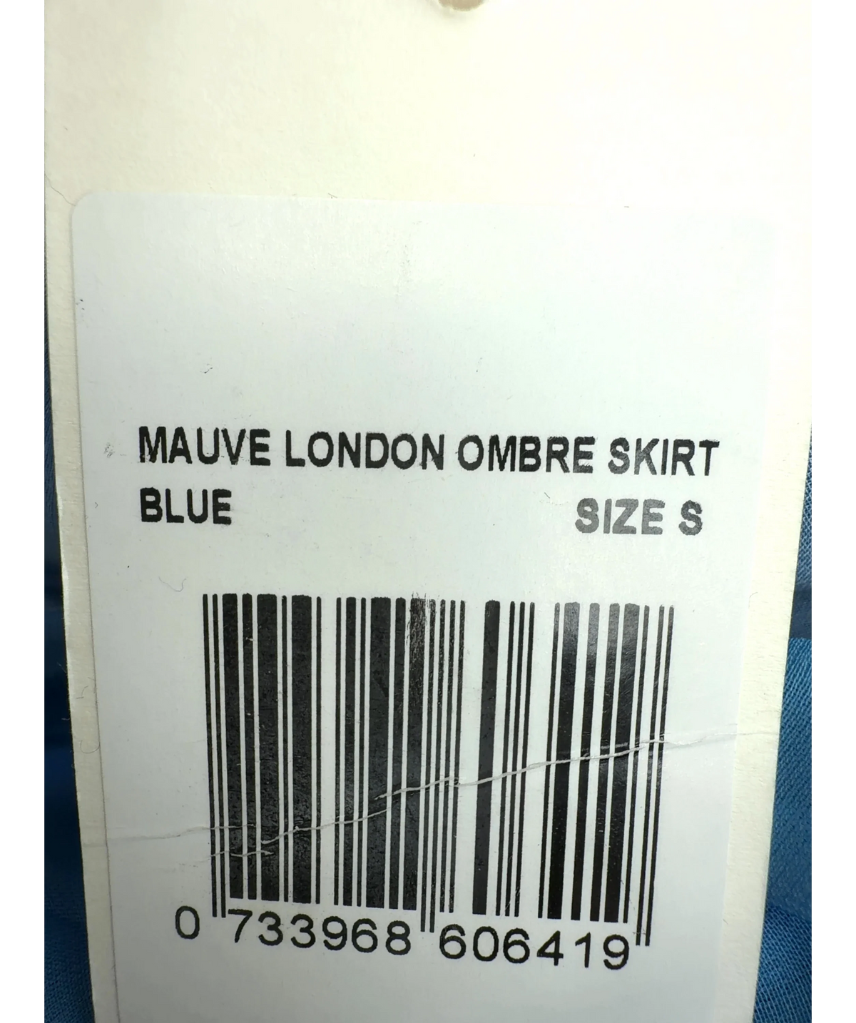 Mauve London Blue Colour, size UK M — fabric detail