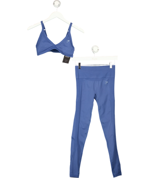 Gymshark Blue 2-piece Activewear Bra and Leggings Set UK S