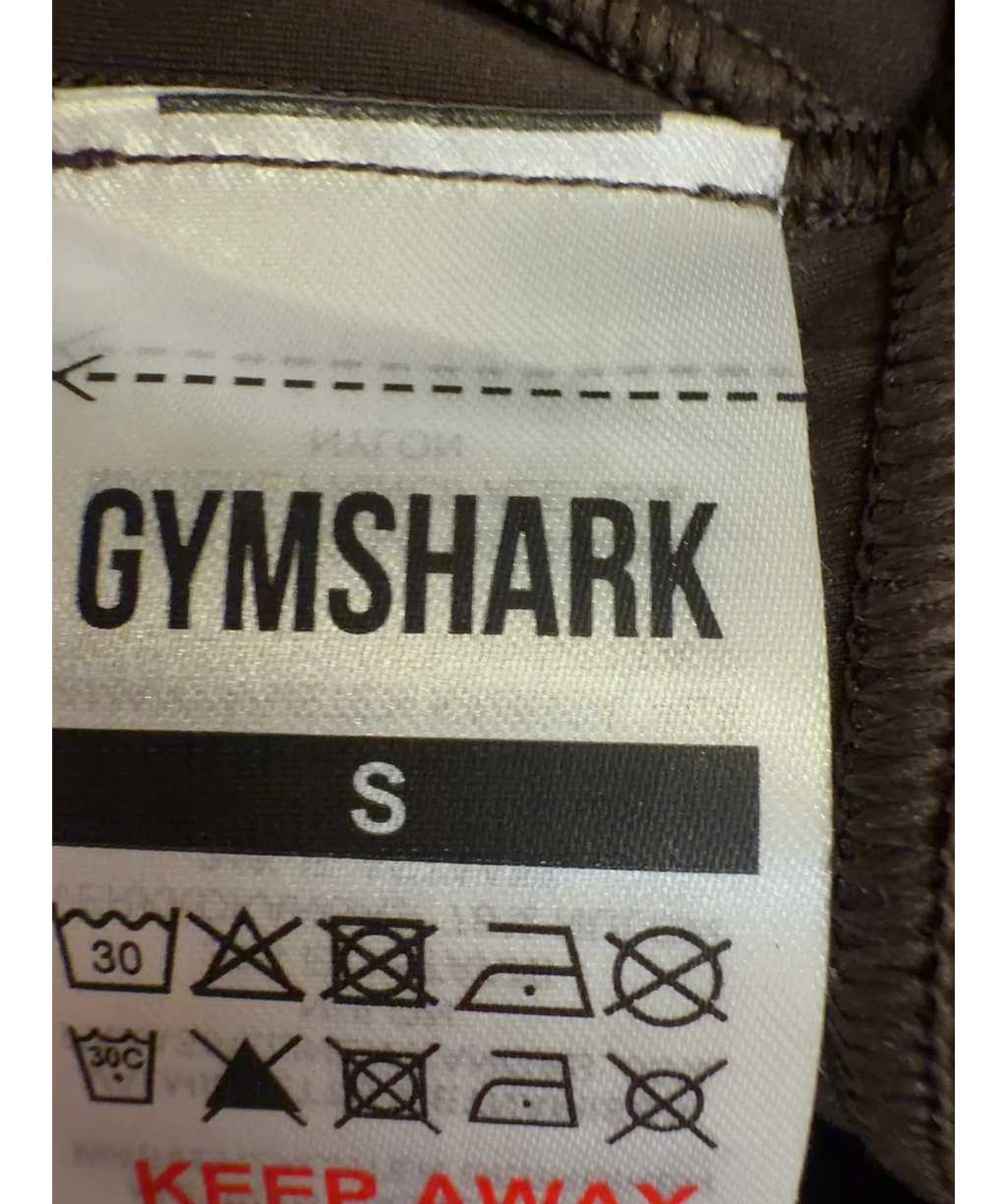 GYMSHARK Brown Colour, size UK S — care label
