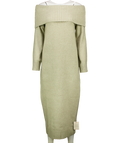PRETTY LAVISH Green Renee Chunky Knit Midaxi Dress, size UK XS — front