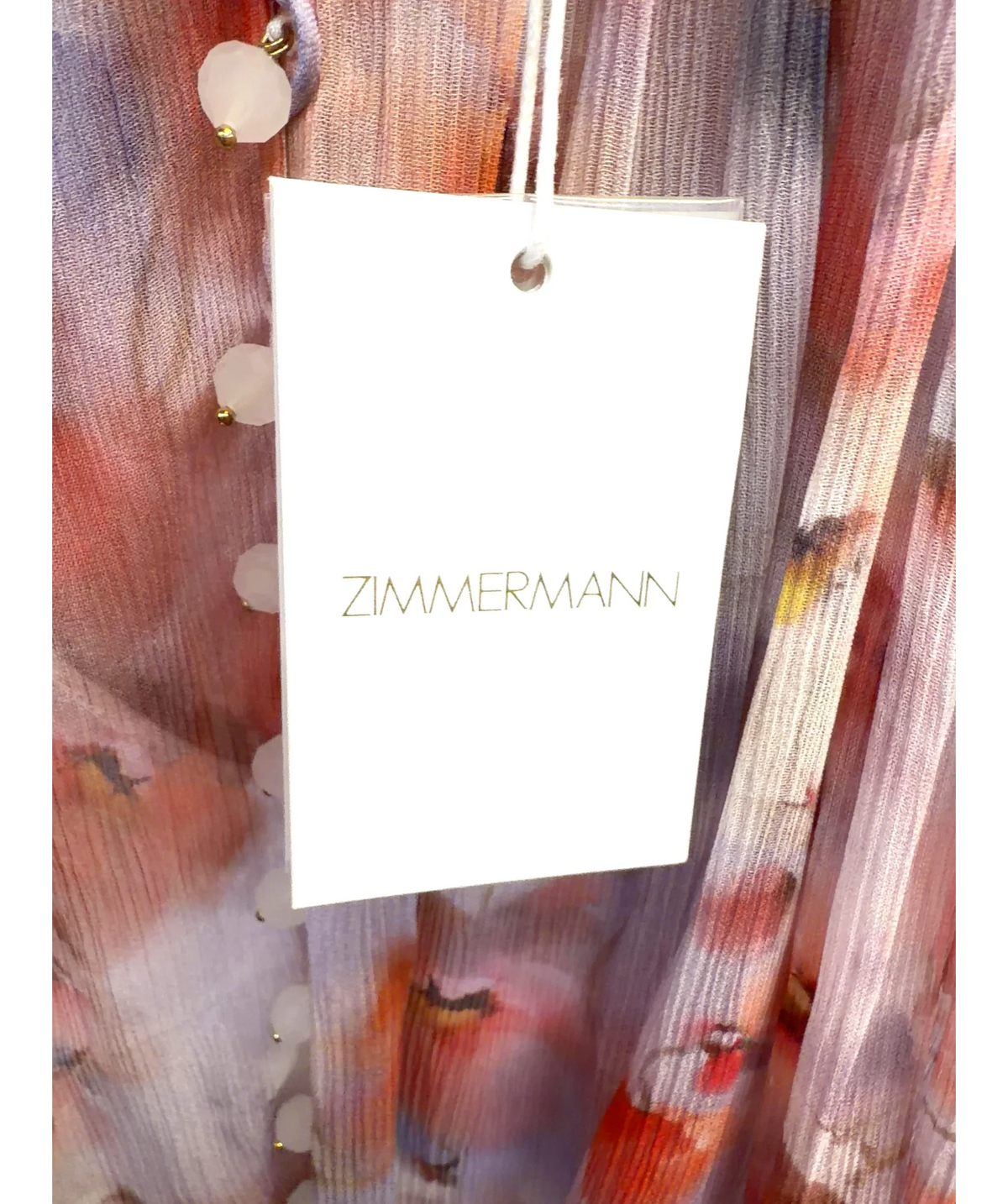 Zimmermann Multicoloured CRUSH SMOCK BLOUSE, size UK 10 — detail