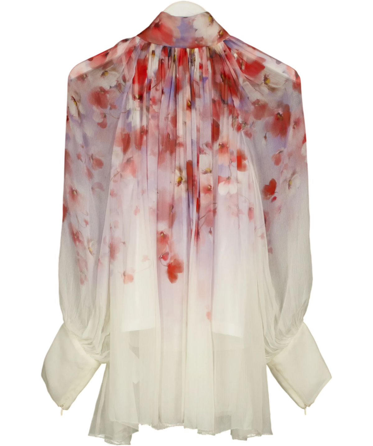 Zimmermann Multicoloured CRUSH SMOCK BLOUSE, size UK 10 — back