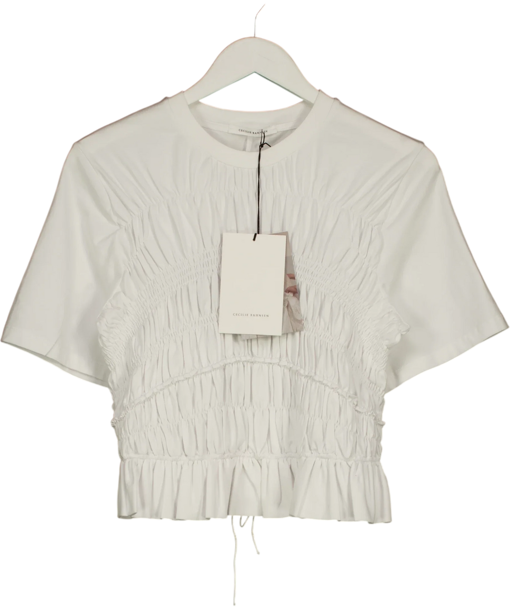 Cecilie Bahnsen White OASIS TOP, size UK M — front