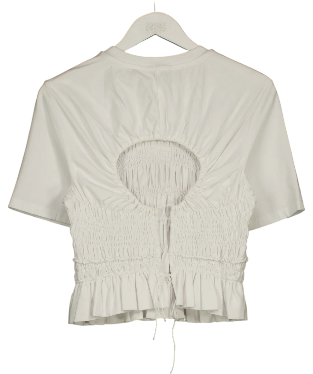 Cecilie Bahnsen White OASIS TOP, size UK M — back