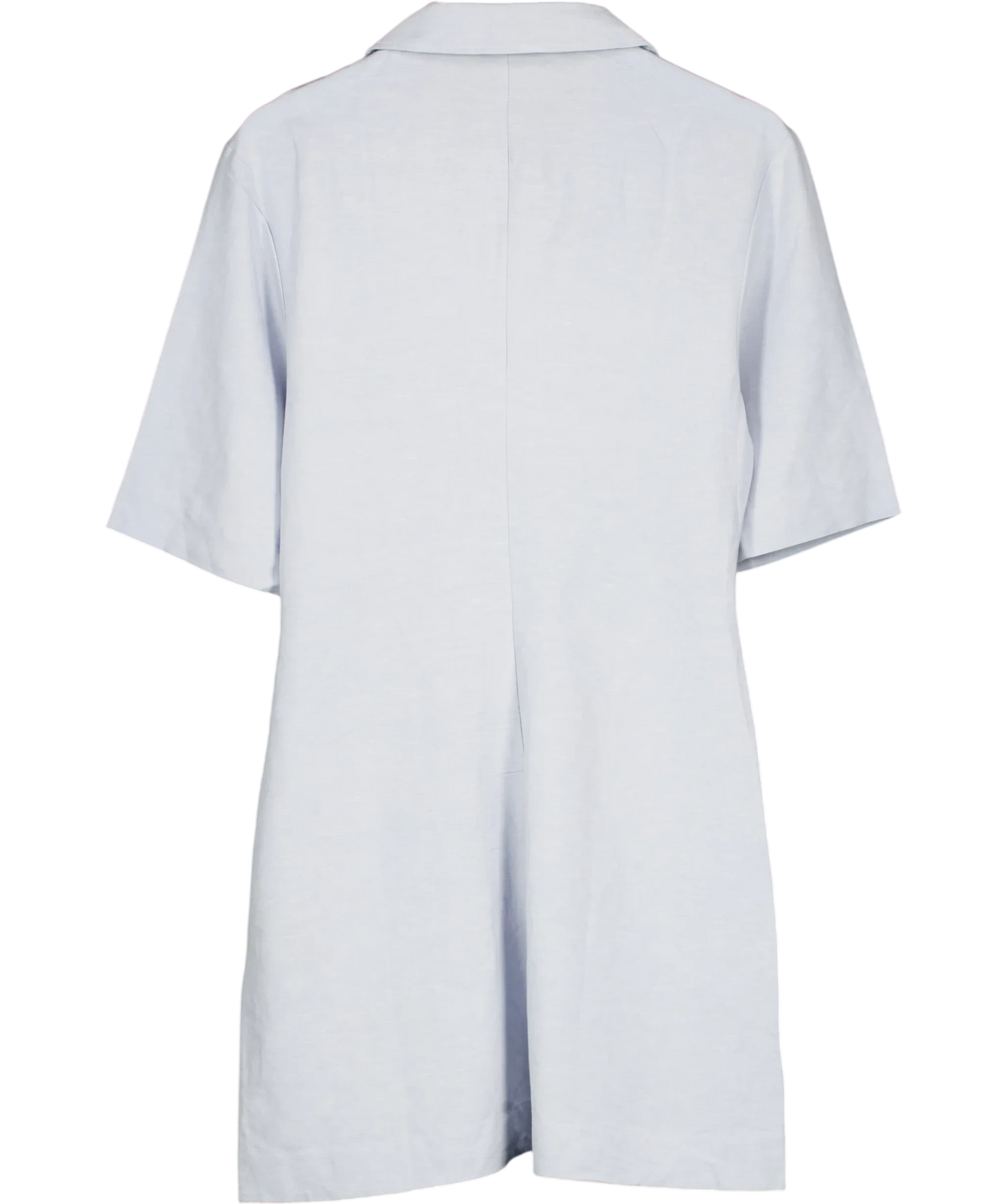 & OTHER STORIES Blue ruched front shirt mini dress, size UK S — back