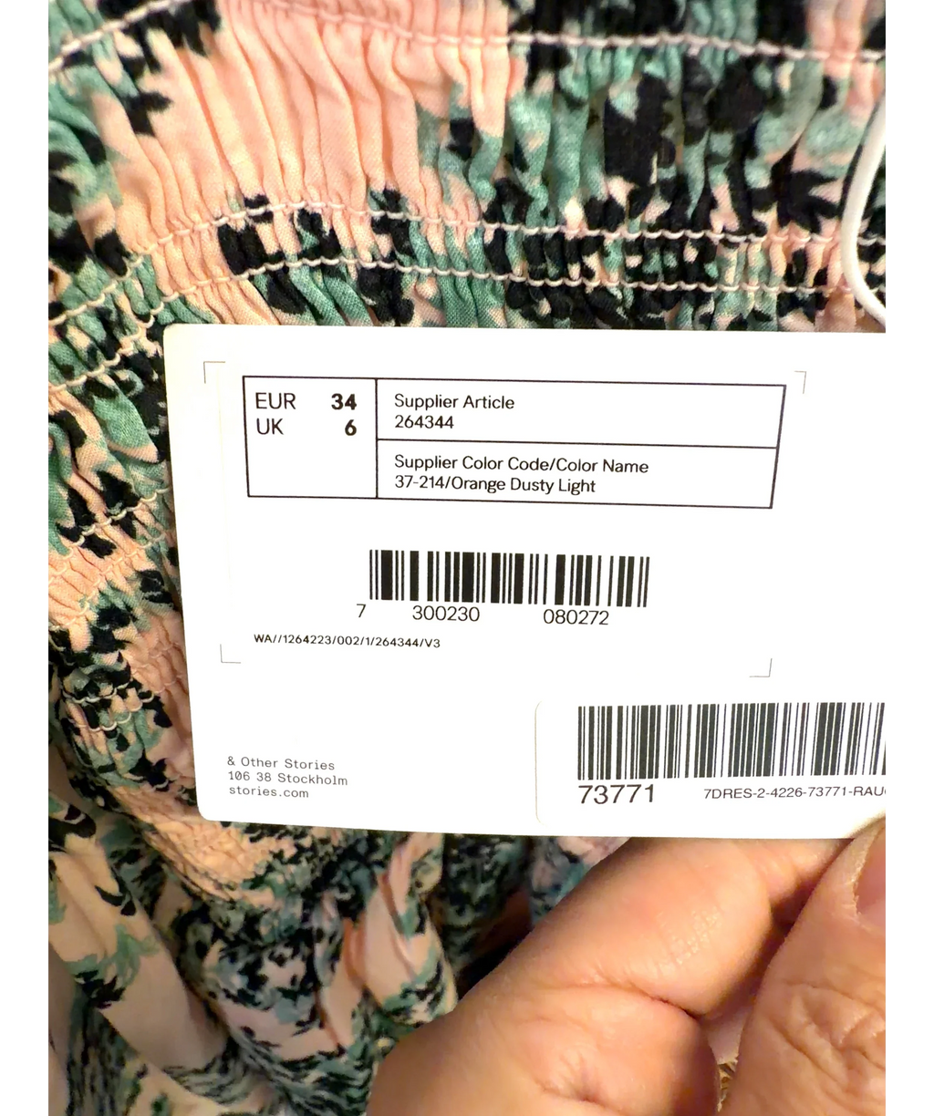 & OTHER STORIES Pink Colour, size UK 6 — care label