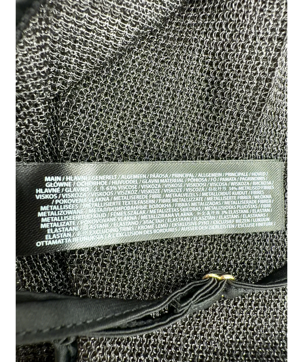 Bluebella Black Marlowe Long Chemise Black Metallic, size UK 8 — label