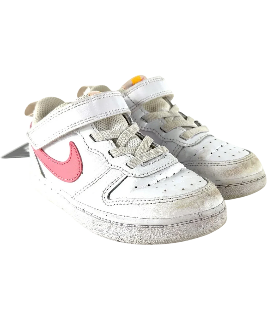 Nike White Court Borough Low 2 (TDV), size UK 8.5 EU 26 👼 — front