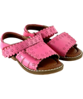 JoJo Maman Bébé Pink Pink Pretty Leather Sandals, size UK 4 EU 20 👼 — front