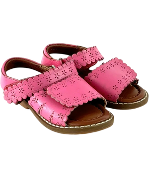 JoJo Maman Bébé Pink Pretty Leather Sandals UK 4