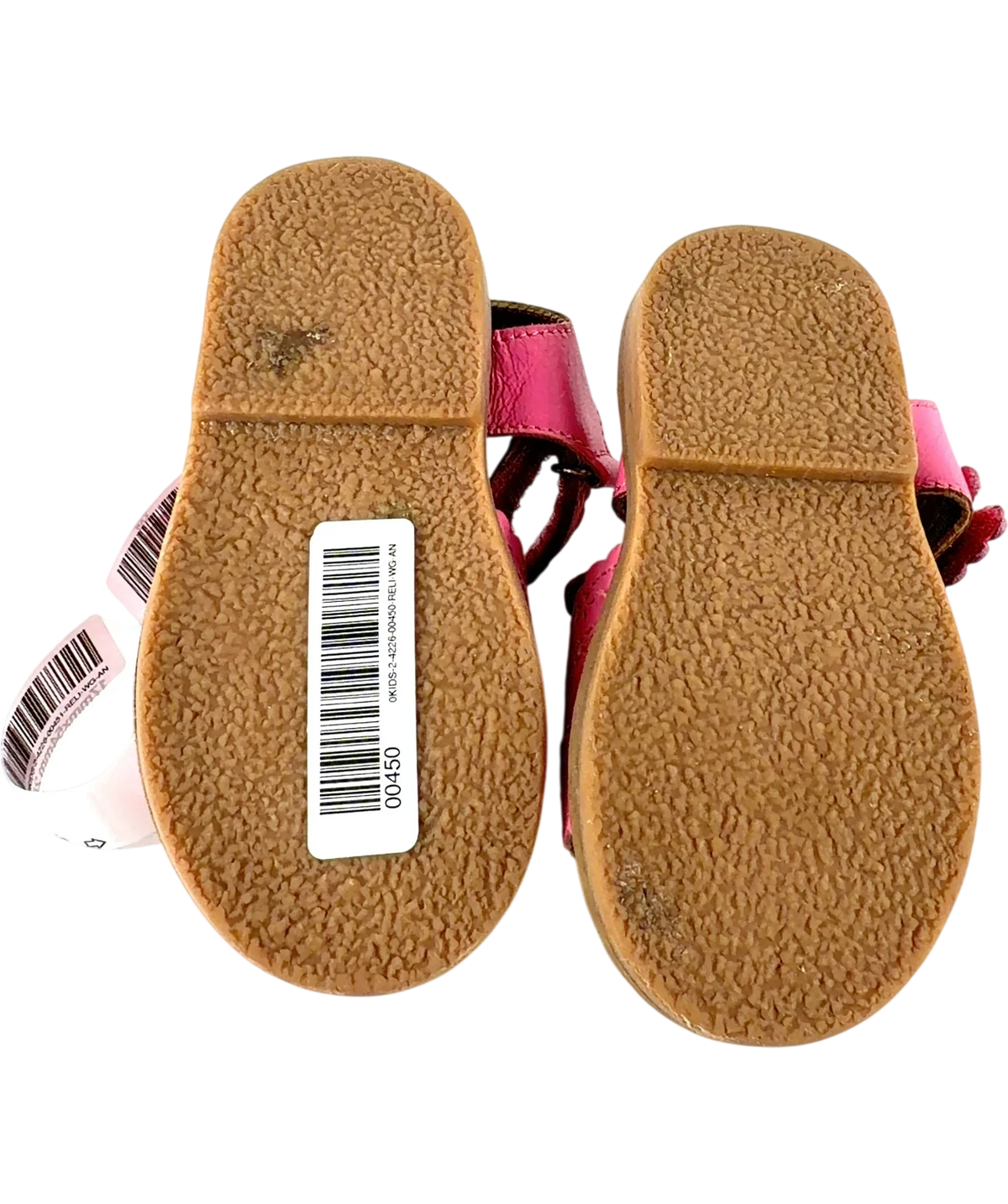 JoJo Maman Bébé Pink Pink Pretty Leather Sandals, size UK 4 EU 20 👼 — additional view