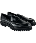 Charles & Keith Black Kaiya Penny Loafers, size UK 8 EU 41 👠 — front