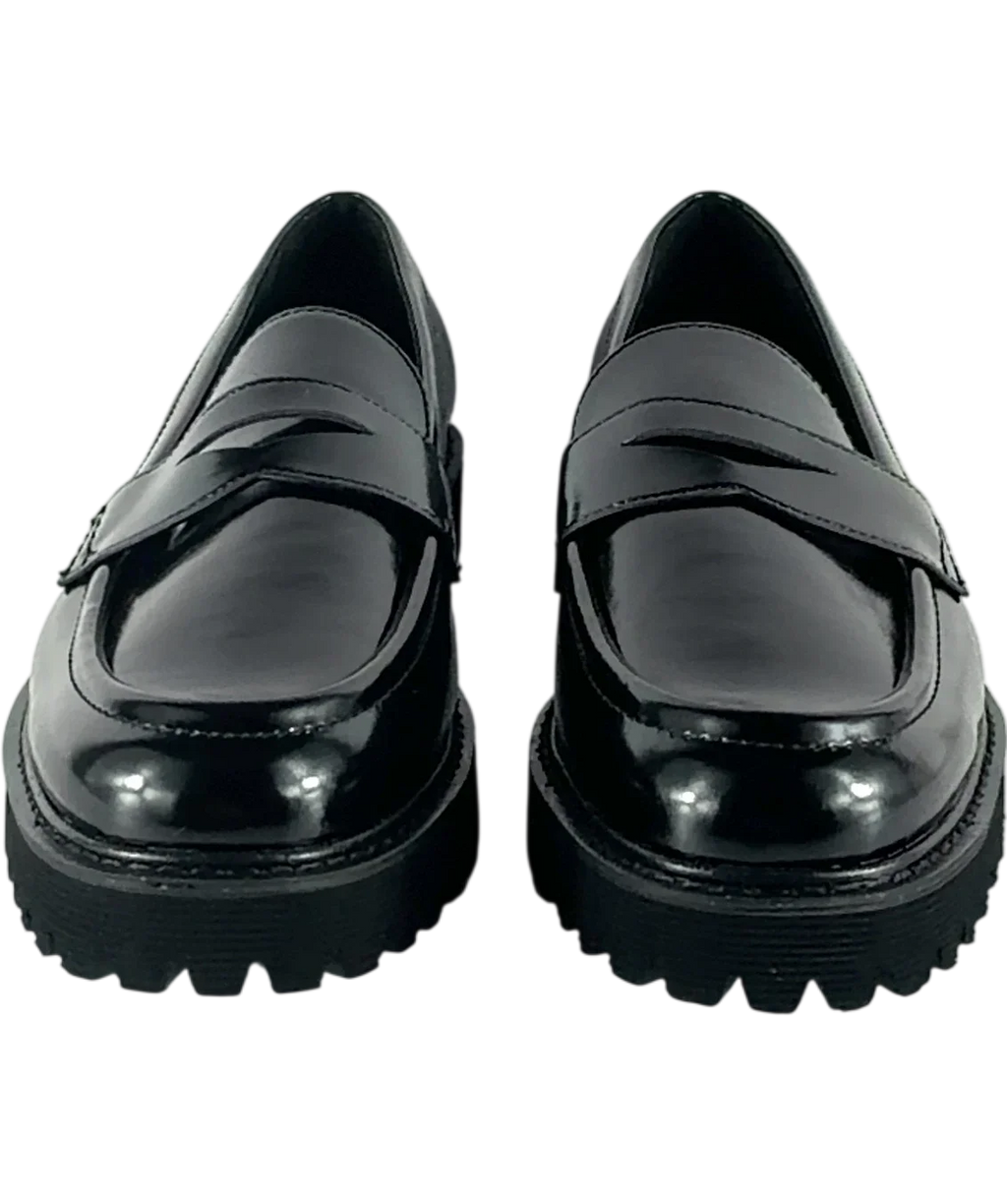 Charles & Keith Black Kaiya Penny Loafers, size UK 8 EU 41 👠 — detail