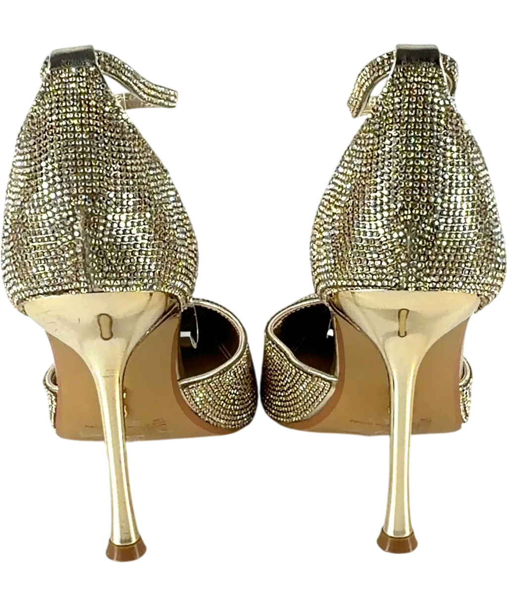 STEVE MADDEN gold SPARX-R, size UK 8 EU 41 👠 — back