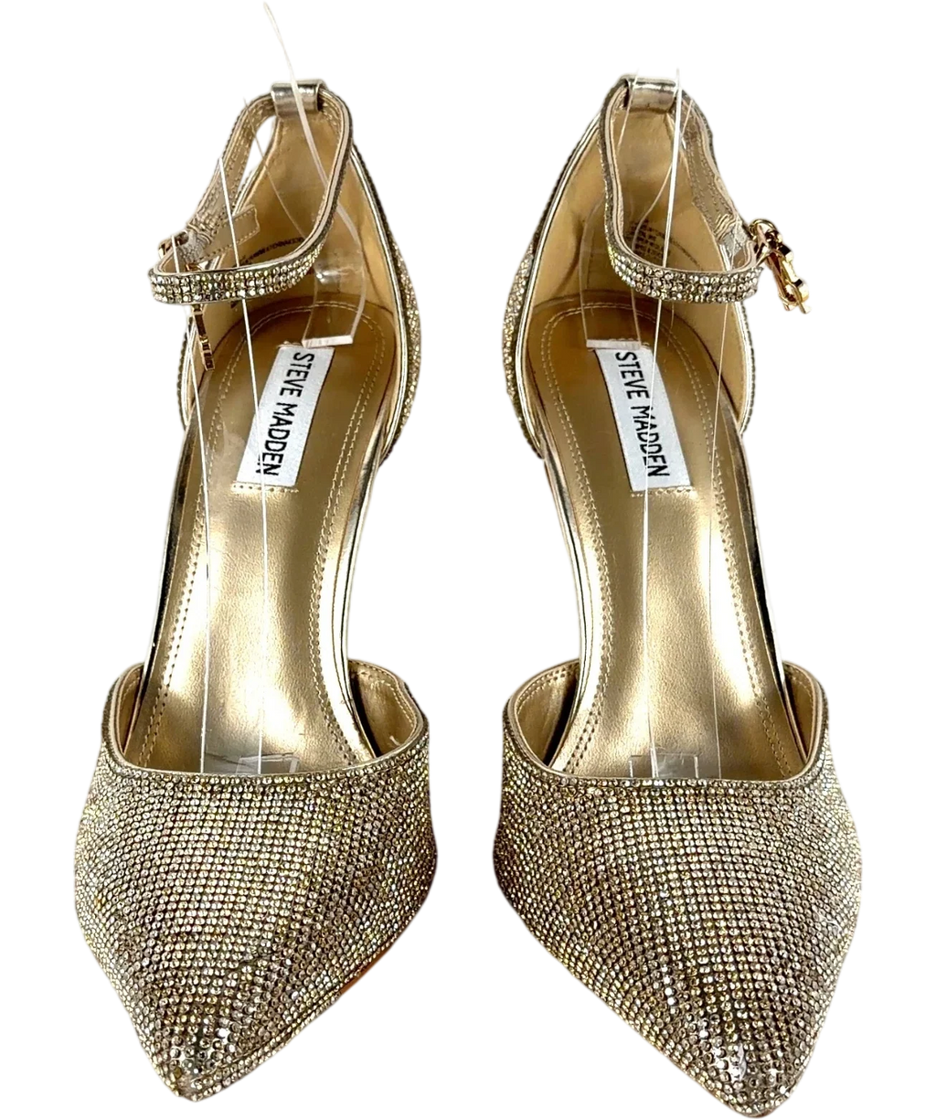 STEVE MADDEN gold SPARX-R, size UK 8 EU 41 👠 — detail