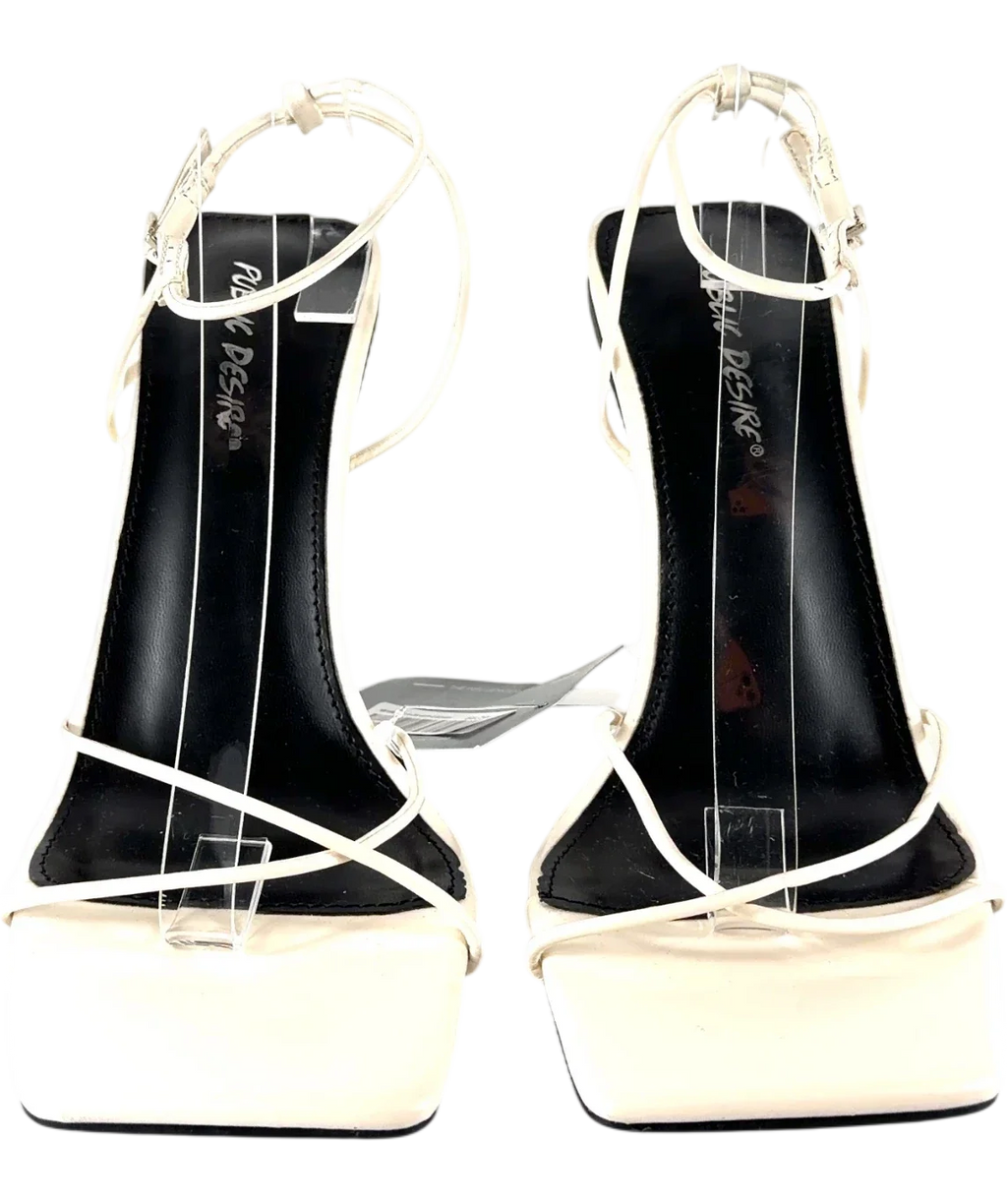 Public Desire white Colour, size UK 8 EU 41 👠 — detail