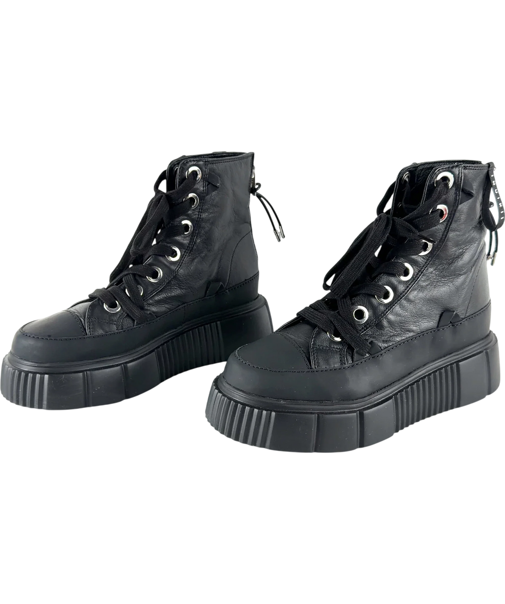 INUIKII Black Colour, size UK 5 EU 38 👠 — label