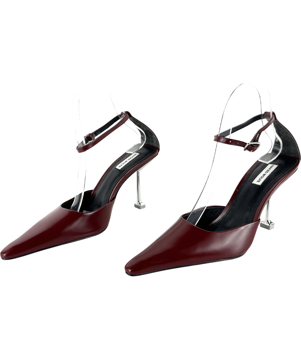 Naked Wolfe burgundy Colour, size UK 4 EU 37 👠 — label