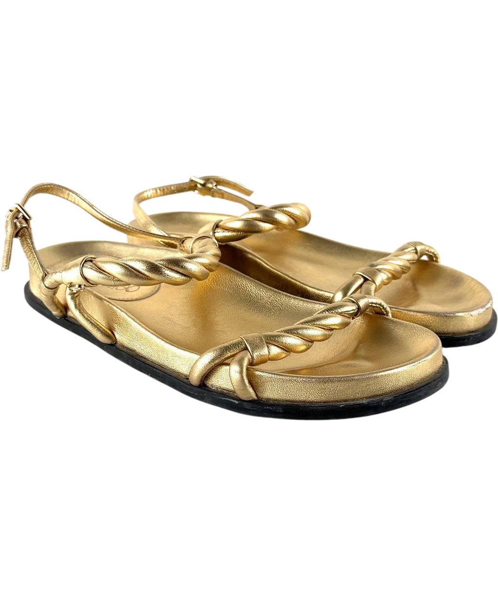 Jimmy Choo gold Colour, size UK 4 EU 37 👠 — front