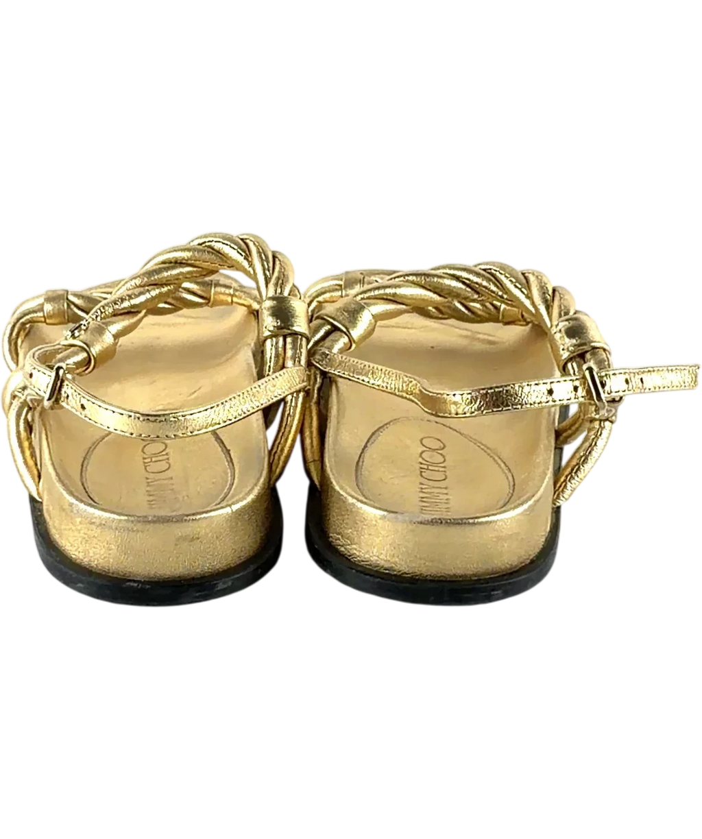 Jimmy Choo gold Colour, size UK 4 EU 37 👠 — back