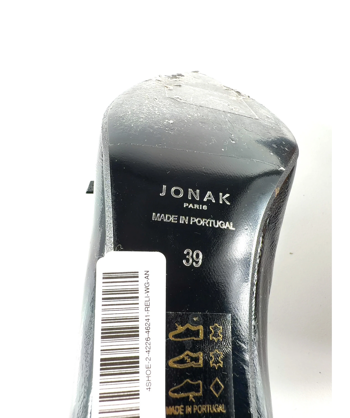 Jonak Black Colour, size UK 6 EU 39 👠 — fabric detail