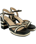 Paradox London black block heel sandal, size UK 4 EU 37 👠 — front