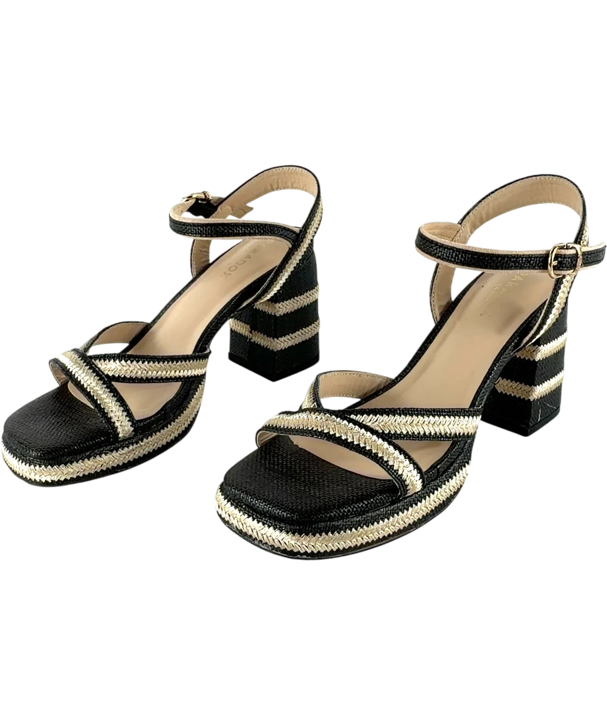 Paradox London black block heel sandal, size UK 4 EU 37 👠 — label