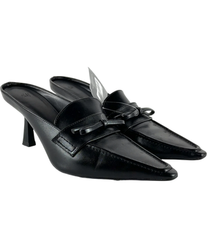 H&M Heeled Mules Black Bow UK 5