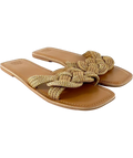 ASOS Beige braided flat sandals, size UK 8 EU 41 👠 — front