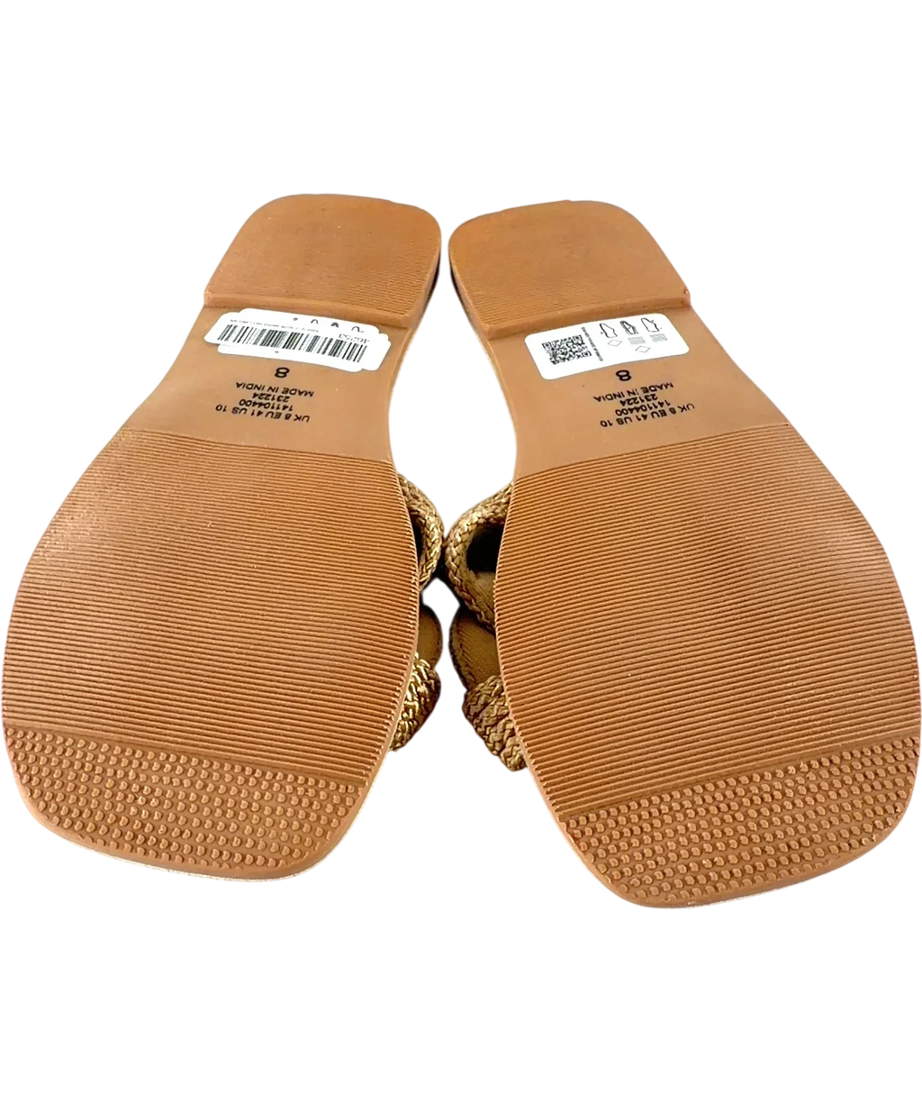 ASOS Beige braided flat sandals, size UK 8 EU 41 👠 — view 8