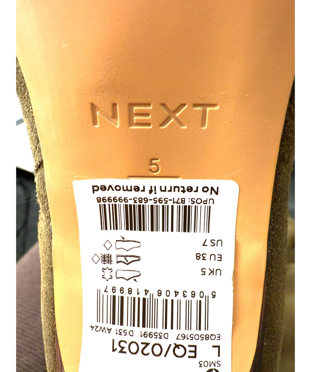 Next Green Colour, size UK 5 EU 38 👠 — care label