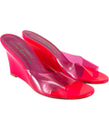 Emili Sindlev x Bettina Vermillon Pink Britney Wedge Mules, size UK 5 EU 38 👠 — front
