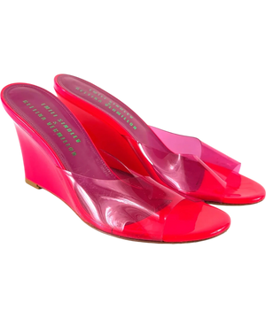 Emili Sindlev x Bettina Vermillon Britney Wedge Mules Pink UK 5 EU 38