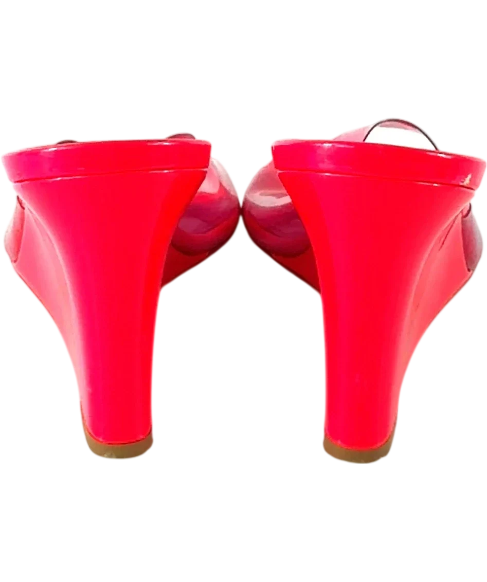Emili Sindlev x Bettina Vermillon Pink Britney Wedge Mules, size UK 5 EU 38 👠 — back
