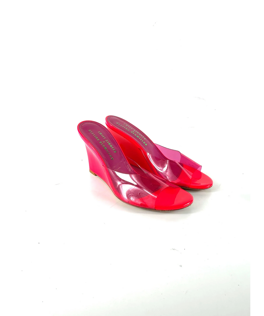 Emili Sindlev x Bettina Vermillon Pink Britney Wedge Mules, size UK 5 EU 38 👠 — additional view