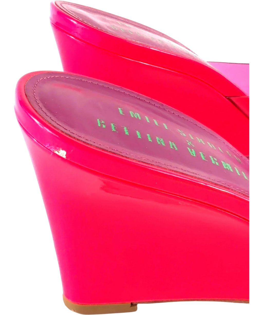 Emili Sindlev x Bettina Vermillon Pink Britney Wedge Mules, size UK 5 EU 38 👠 — view 8