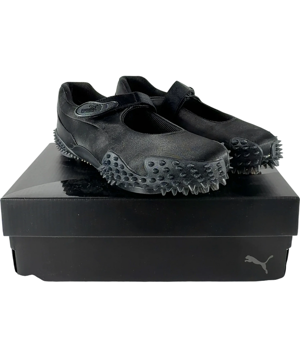 Puma Black Mostro Fey Satin Sneakers Women, size UK 4 EU 37 👠 — front