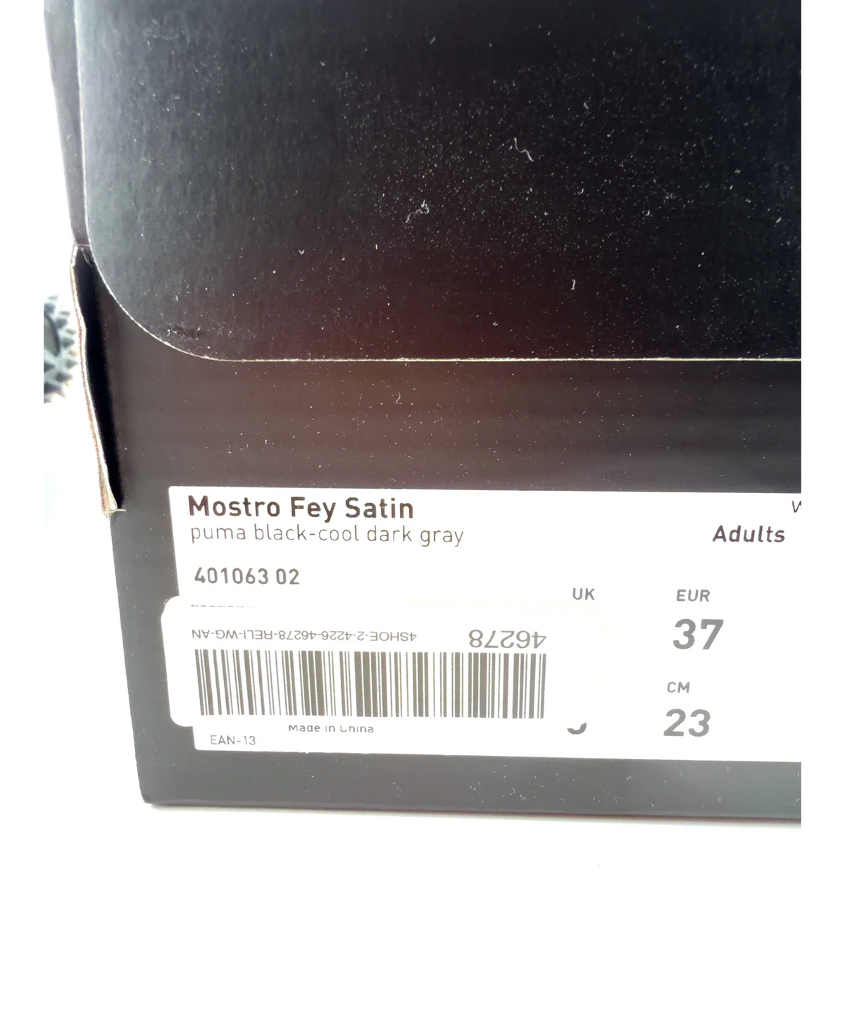 Puma Black Mostro Fey Satin Sneakers Women, size UK 4 EU 37 👠 — additional view