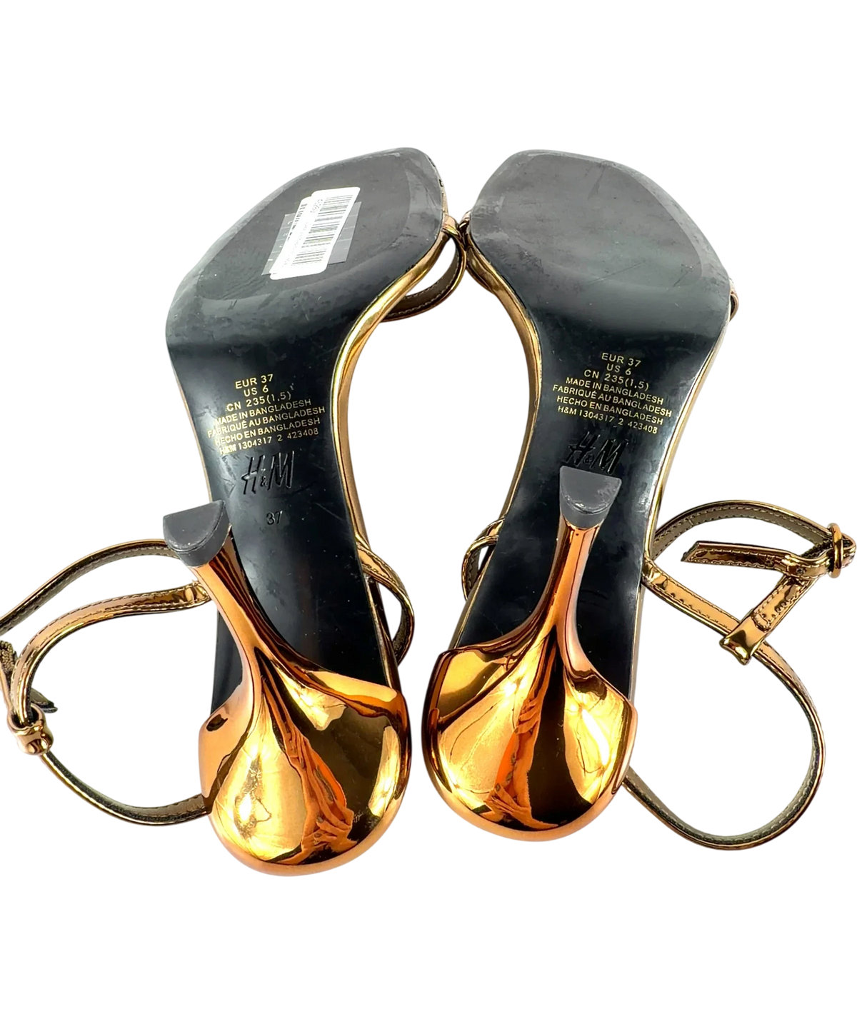 H&M bronze Heeled Strappy Sandals, size UK 4 EU 37 👠 — view 8