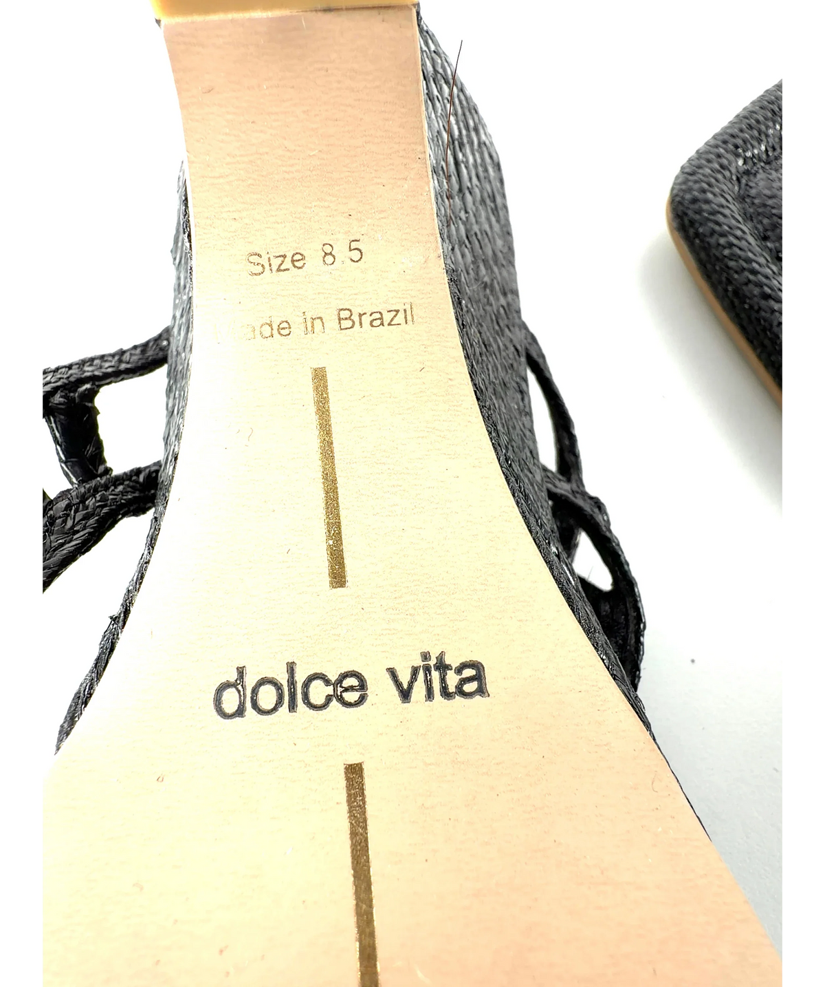 dolce vita Black Colour, size UK 6 EU 39 👠 — fabric detail