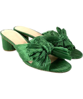 Loeffler Randall Green Emilia Pleated Knot Mule, size UK 6 EU 39 👠 — front