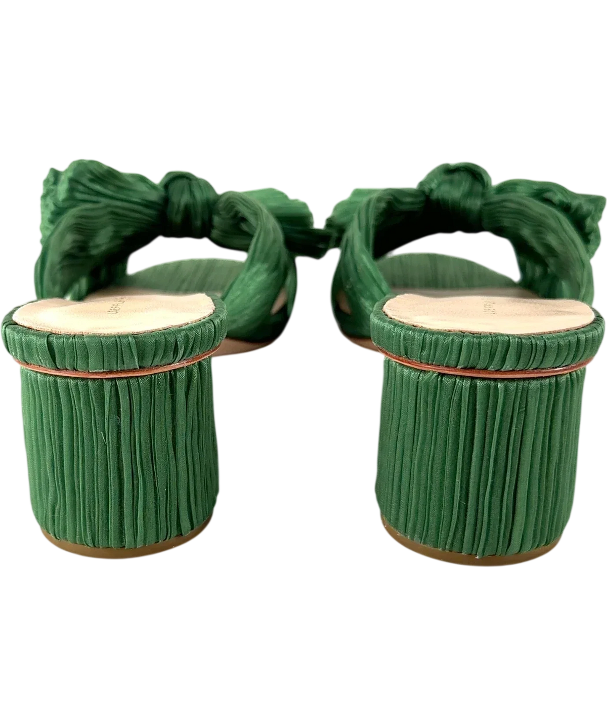 Loeffler Randall Green Emilia Pleated Knot Mule, size UK 6 EU 39 👠 — back