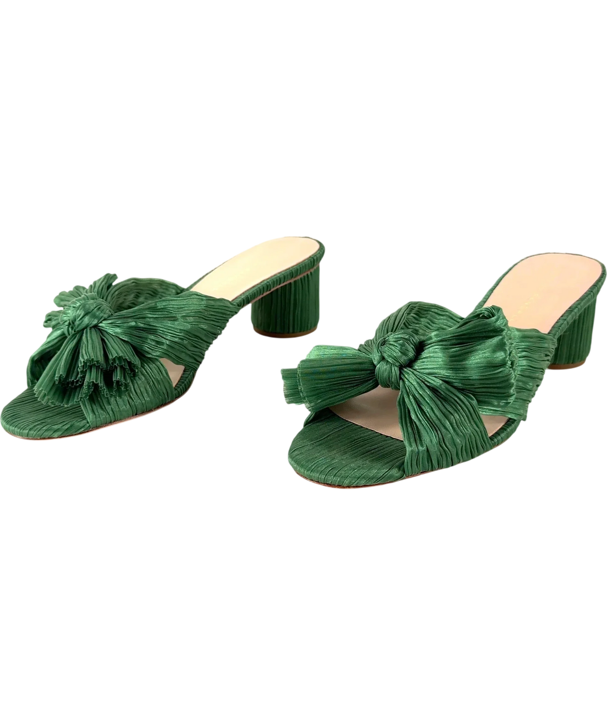 Loeffler Randall Green Emilia Pleated Knot Mule, size UK 6 EU 39 👠 — label
