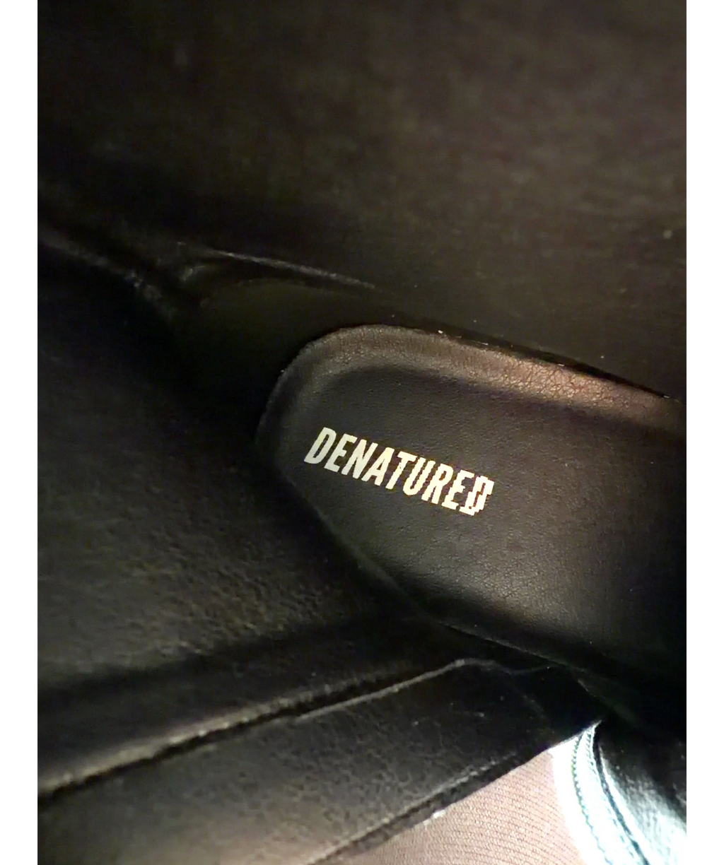 DENATURED Black Colour, size UK 9 EU 43 👞 — care label
